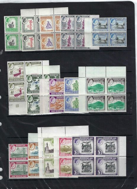 Image of Rhodesia & Nyasaland SG 18/31 UMM British Commonwealth Stamp